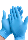 Pulverisieren Sie freies blaues Nitril-Handschuh-Nahrungsmittelgrad-Wegwerfgummiband