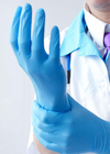 Pulverisieren Sie freies blaues Nitril-Handschuh-Nahrungsmittelgrad-Wegwerfgummiband
