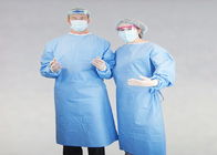 Nichtgewebtes chirurgisches Wegwerfkleid verstärkte blaues Krankenhaus Spunlace
