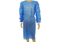 Blaues chirurgisches gesponnenes Isolierungs-Wegwerfkleid Kleid-SMSs nicht steril mit 20 - 45g