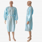 Blaues pp.-PET imprägniern chirurgisches Wegwerfkleid mit elastischen Stulpen