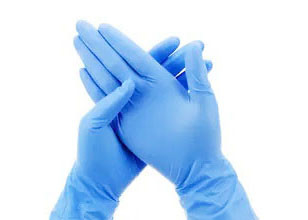 Medizinische blaue Nitril-Einweghandschuhe, puderfreie Sicherheits-Untersuchungshandschuhe