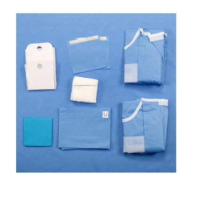 Einweg-Paket aus nicht gewebtem Gewebe in Blau / Grün / Weiß für einen besseren Schutz