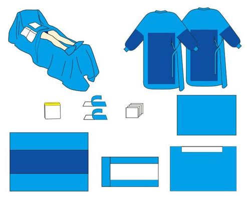 Sterile chirurgische Verpackungen aus nicht gewebtem Gewebe 1000 Stück MOQ