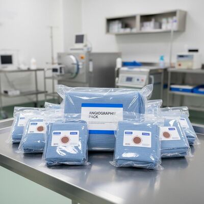 Steam Sterilization Sterile Surgical Packs with Non-woven Fabric and Angiography Pack for Hospitals