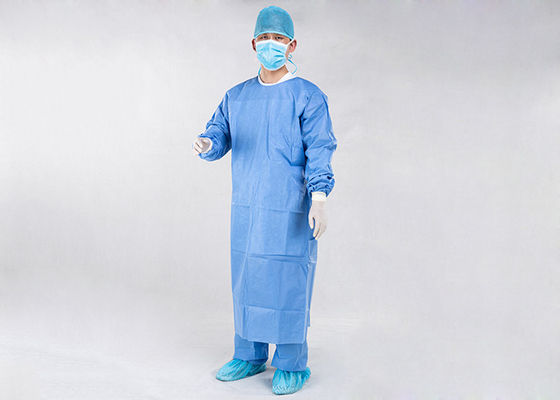 Verstärktes blaues chirurgisches Wegwerfkleid SMSs