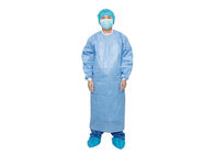 Steriles nicht gesponnenes blaues AAMI-Niveau 3 verstärkte chirurgisches Kleid