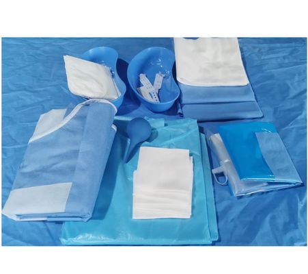 Blaue, nicht gewebte, einmalige sterile chirurgische Packungen für chirurgische Operationen