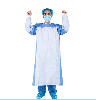 Sterilisation blaues chirurgisches Wegwerfkleid Elementaroperation SMS